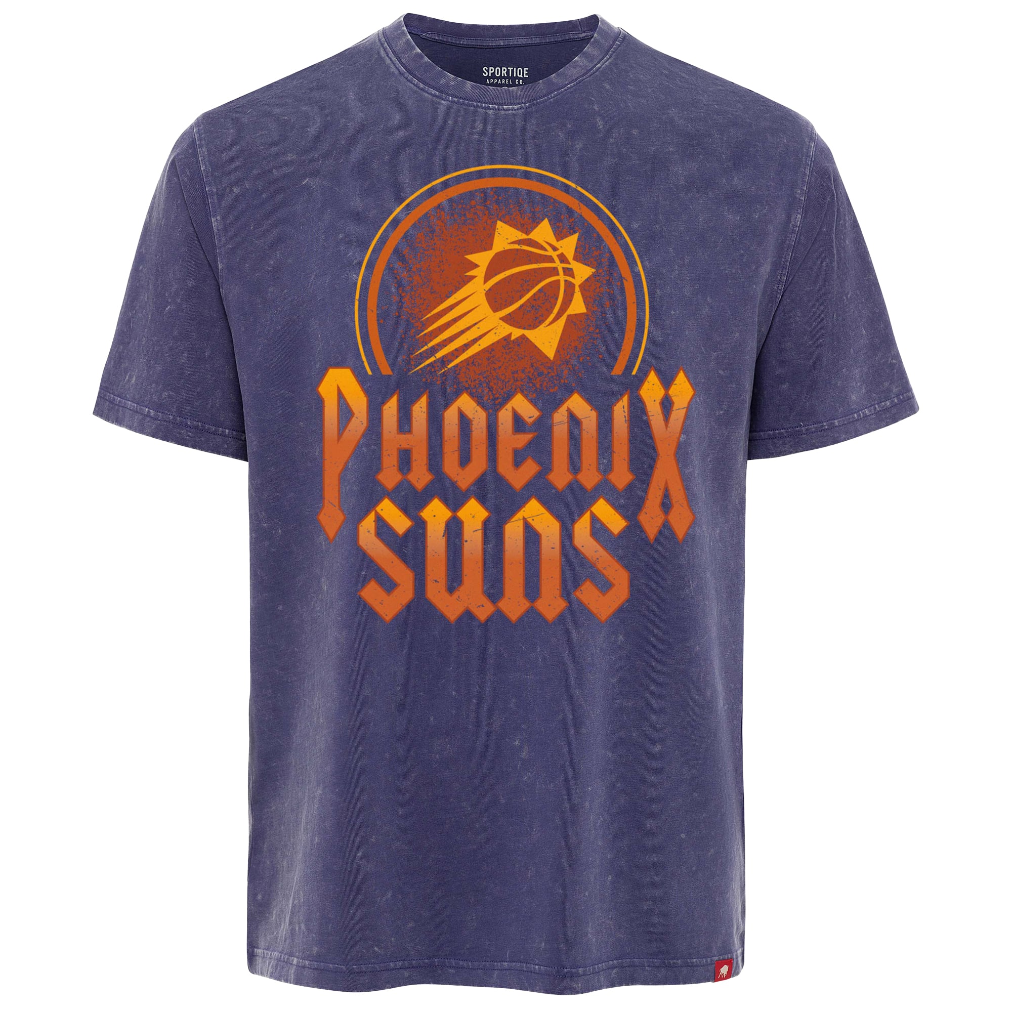 Unisex Sportiqe Purple Phoenix Suns Distressed Rock & Roll Collection Angus Premium Mineral Wash T-Shirt